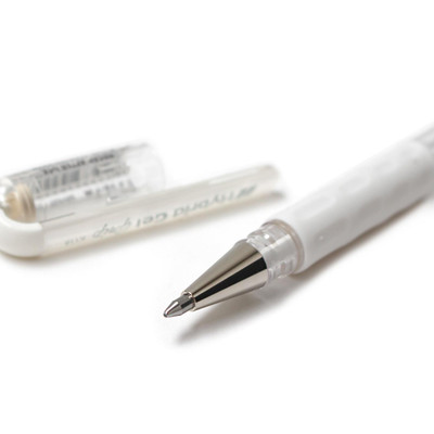Hero Shot - Pentel Hybrid Gel 'Grip' Pen - White