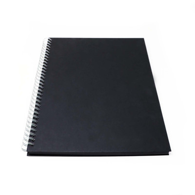 Artway Studio Spiral Bound Black Card Sketchbook - Face Up view
