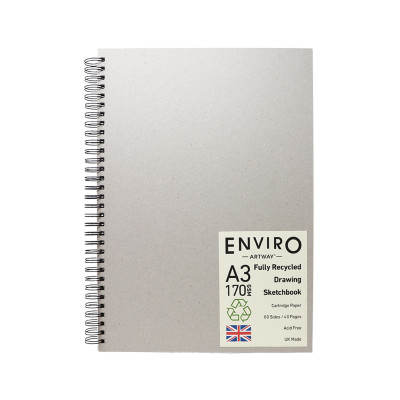 Artway Enviro Greybound Recycled Sketchbook in A3 - Label