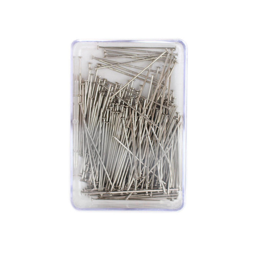 Whitecroft Dressmaker Pins - Mild Steel 20g - Plastic box of 20g 26mm x 0.65mm Mild steel nickel plated straight pins.