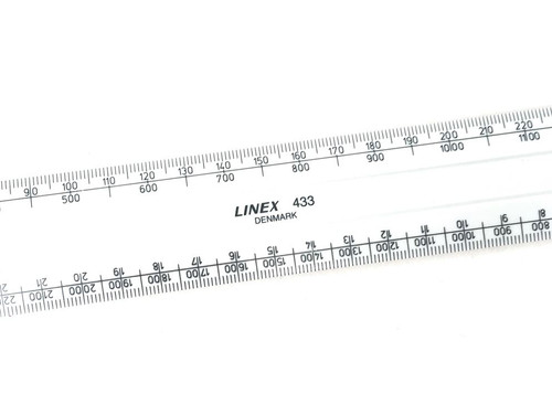 Linex Flat Scale Ruler - Good quality flat scale ruler with four bevels - 300mm.