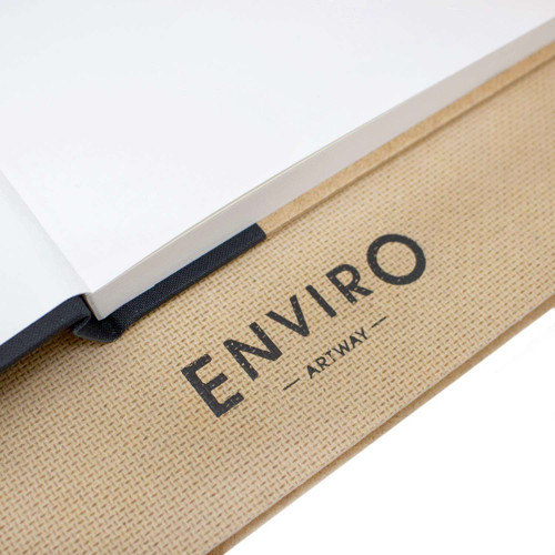 Artway Enviro Casebound Recycled Sketchbooks - 170gsm - Available in A4 and A5 in both portrait and landscape format, each containing 46 leaves (92 sides) of recycled 170gsm, lightly textured cartridge paper.