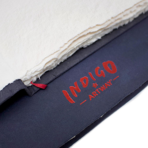 Artway Indigo Handmade Sketchbooks - 100% Cotton Rag Paper - now available in a range of individually hand produced sketchbooks, including an unusual ‘Concertina’ format, a ‘Panorama’ edition and a standard A6 Landscape Casebound Hardback.