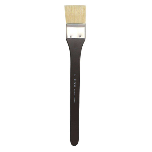 Artway 2" Flat Paint Brush - Long Handle - Hog Hair - Hero Shot