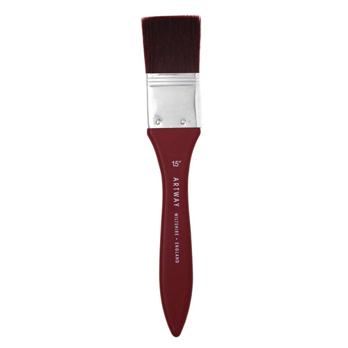 The Artway 1.5” Flat Wash Brush is an extremely versatile paint brush, useful primarily to apply large areas of paint, most commonly watercolour or for preparing a surface with water prior to painting. The wooden handle is finished with a deep, matte-red colour for a classic appearance.