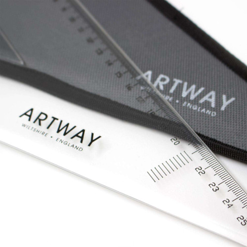 Artway Non-Mint Professional Acrylic Set Square 30cm - 45/60