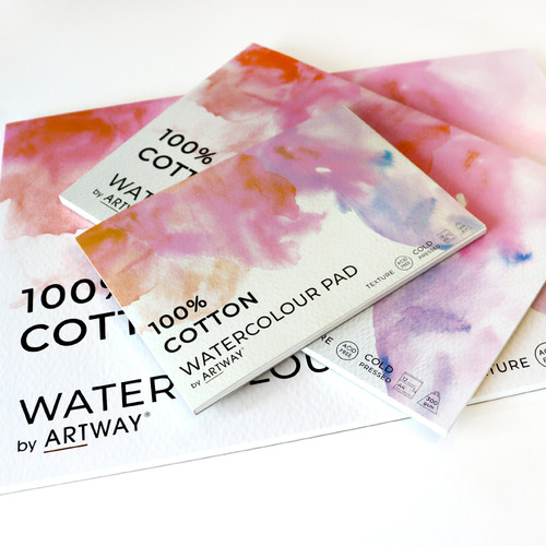 Artway Watercolour Pad - 100% Cotton - A3/A4/A5  - Stacked