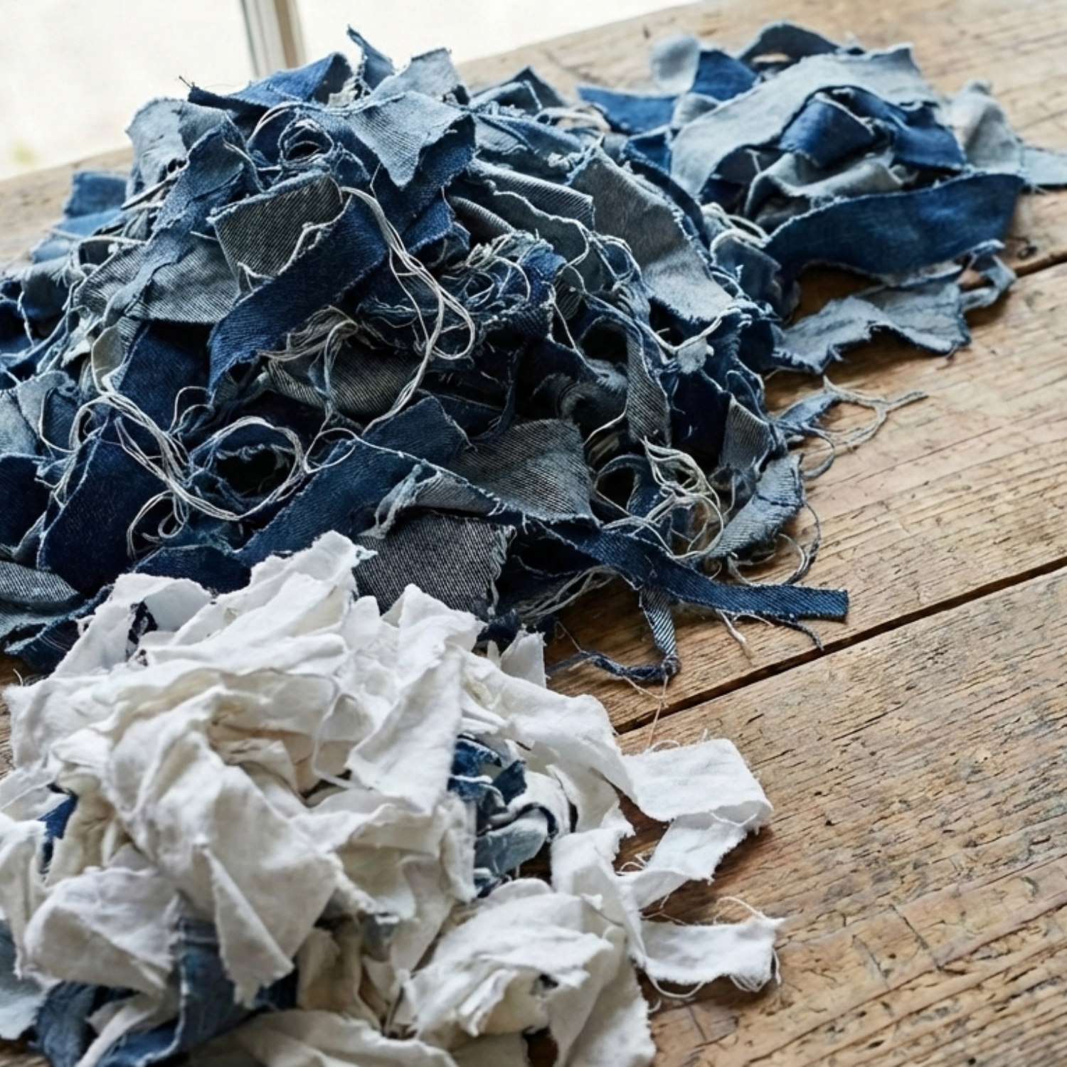 Denim and cotton off-cuts rescued before landfill