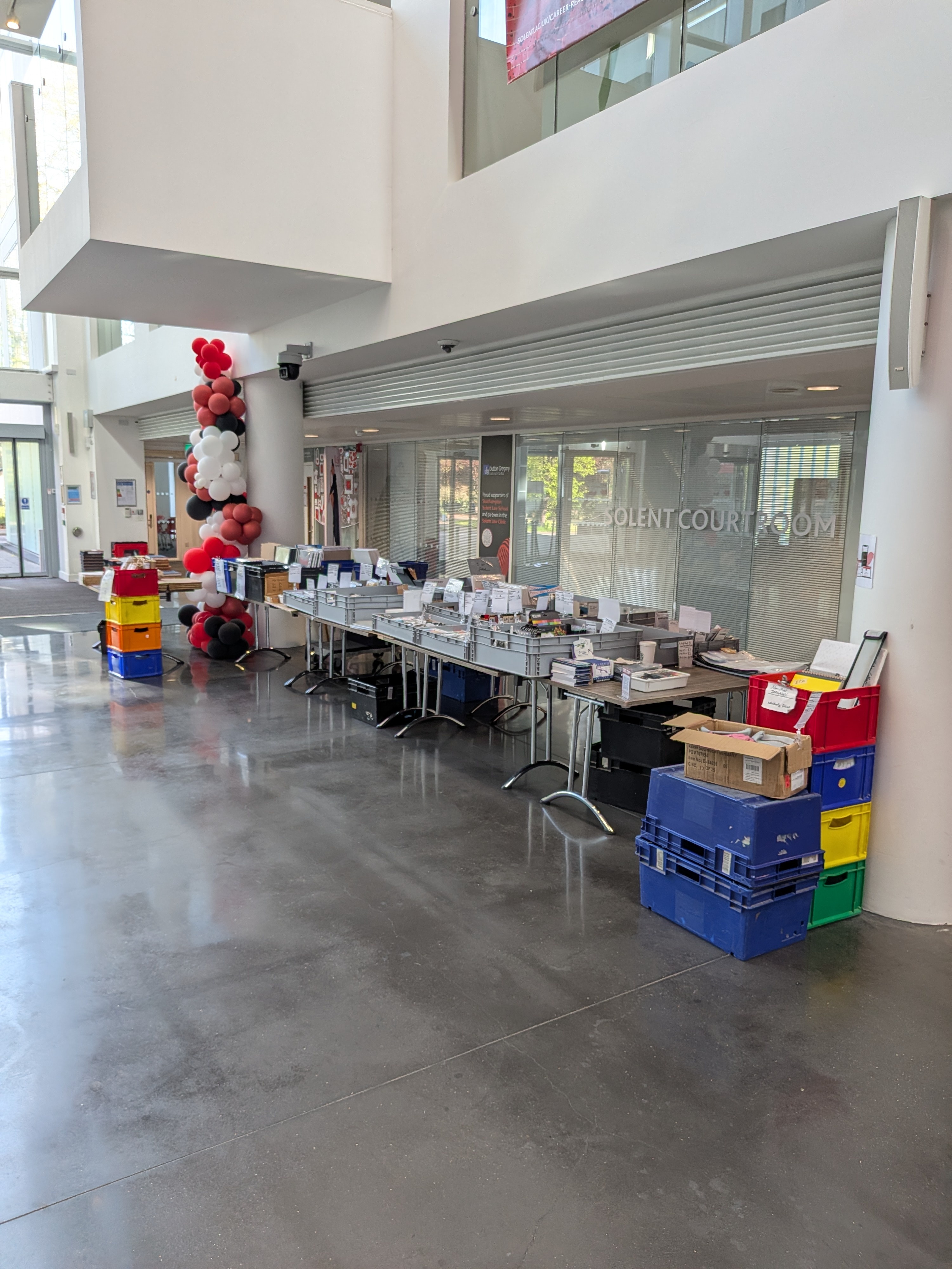Artway pop-up at Solent University, wide view