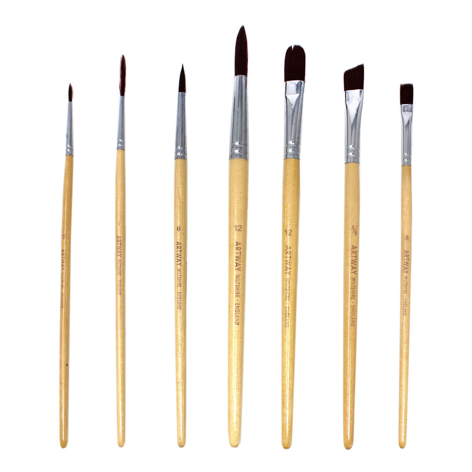 ZEM 4595 Black Swirl Mini Liner Brush – Handmade Synthetic For Detail Work