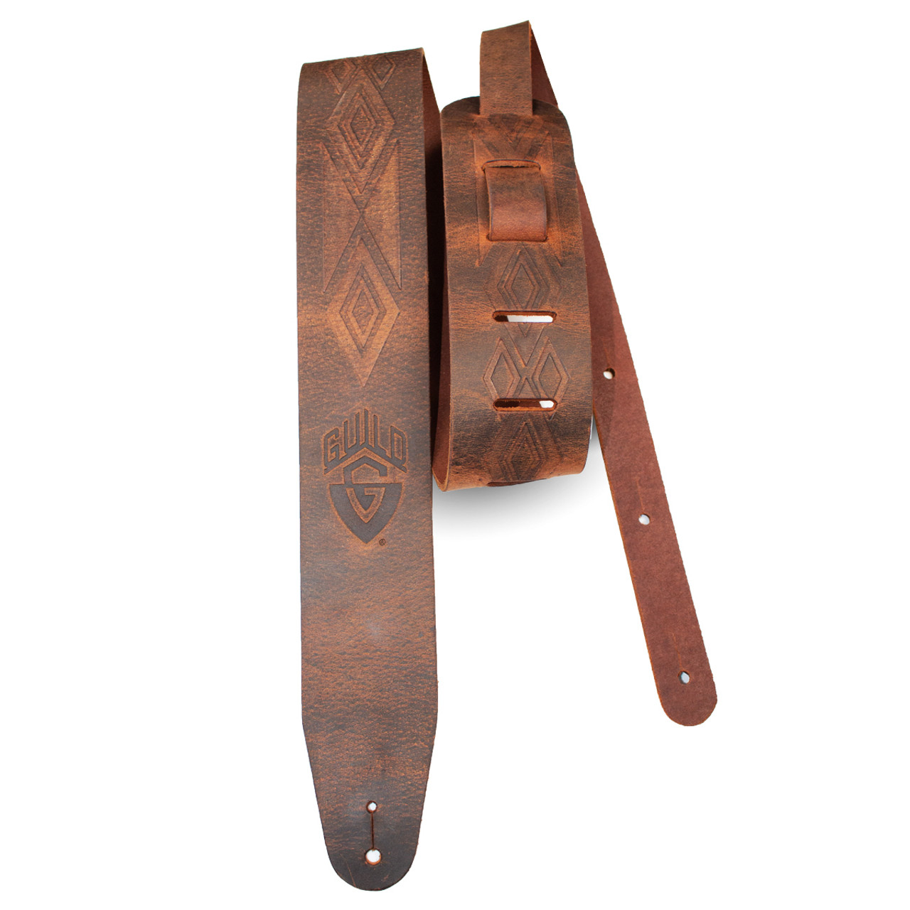 ギルド ギターレザーストラップ Guild Tooled Americana leather strap