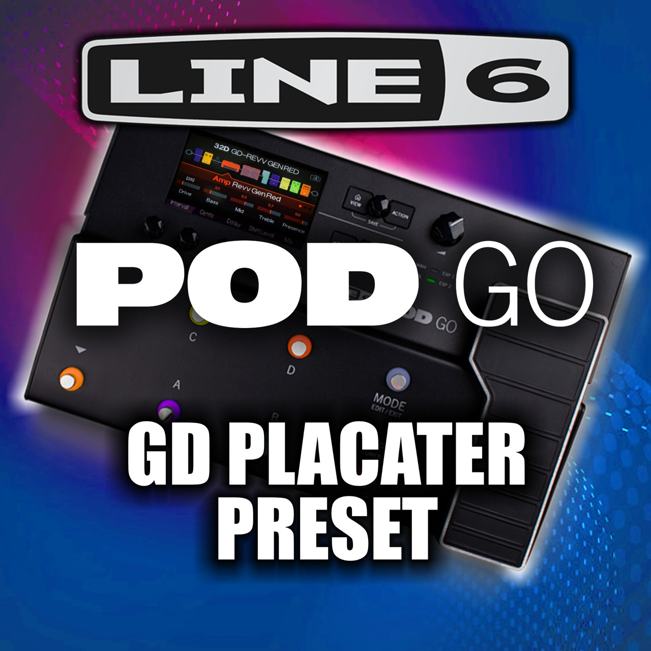 Line 6 POD Go Guitar Effects Processor Pedalboard | zZounds