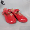 G467 Girls Glittery Formal Shoe with Floral Strap