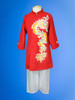 Vietnamese Boy Ao dai Cach tan with hand painted dragon (Shirt only)