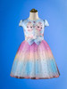 PP101 Elsa cotton blend rainbow tulle dress