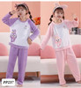 PP237 Girls 2 Piece Fleece Pyjama Set with Hopping Bunny