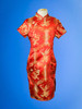 PP138/PP139C Girls  Oriental Cheongsam with Phoenix and oriental print