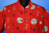 PP123 Cotton blend men traditional Chinese shirt with calligraphy print