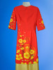 CTN60 Ladies Traditional Vietnamese áo dài cách tân with double joy symbol and yellow magnolia for lunar new year (Top only)