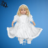 BU163 Short Sleeve 3 Piece Embroidered Floral Satin Christening Dress Set