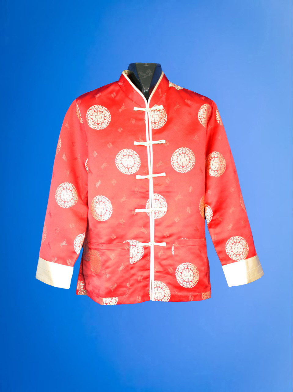 Chinese Cheong Sam Design Jacket/Coat - Red, Women's Fashion, Tops, Blouses  on Carousell
