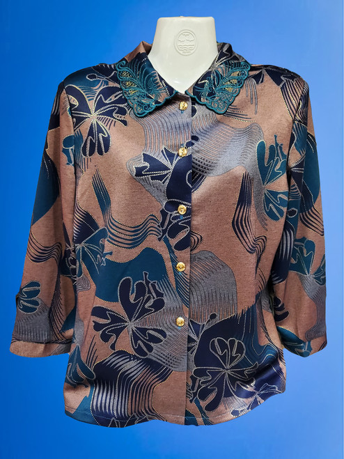 PP154 Lady Floral and Patterned blouse (Regular Fit)