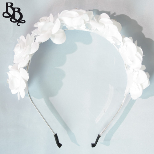 FL04 White Floral Headband