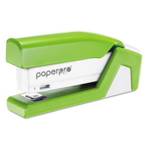 Injoy Spring-Powered Compact Stapler, 20-Sheet Capacity, Green - ACI1513