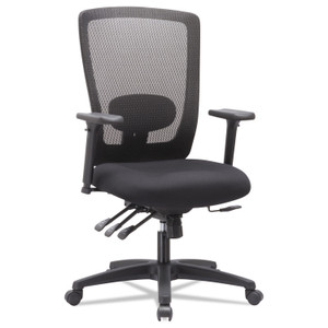 Alera Envy Series Mesh High-Back Multifunction Chair, Supports Up To 250 Lb, 16.88" To 21.5" Seat Height, Black - ALENV41M14