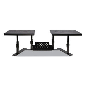 Metal Art Ergotwin Dual Monitor Stand, 25.6 To 33.1 X 12.6 X 6.2 To 8.6, Black, Supports 20 Lb/shelf - ASP31883