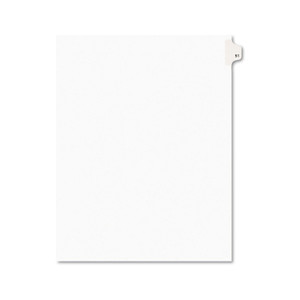 Preprinted Legal Exhibit Side Tab Index Dividers, Avery Style, 10-Tab, 51, 11 X 8.5, White, 25/pack, (1051) - AVE01051