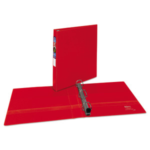 Heavy-Duty Non-View Binder With Durahinge And One Touch Ezd Rings, 3 Rings, 1" Capacity, 11 X 8.5, Red - AVE79589