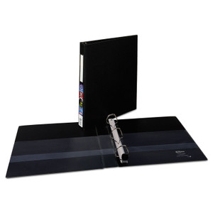 Heavy-Duty Non-View Binder With Durahinge And One Touch Ezd Rings, 3 Rings, 1" Capacity, 11 X 8.5, Black - AVE79990
