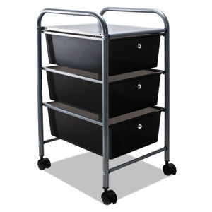 Portable Drawer Organizer, 13w X 15.38d X 25.88h, Smoke/matte Gray - AVT34006