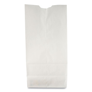 Grocery Paper Bags, 35 Lbs Capacity, #10, 6.31"w X 4.19"d X 13.38"h, White, 500 Bags - BAGGW10500