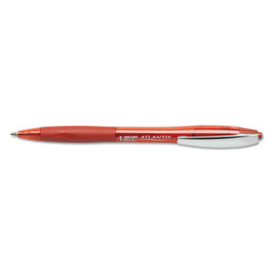 Glide Ballpoint Pen, Retractable, Medium 1 Mm, Red Ink, Red Barrel, Dozen - BICVCG11RD