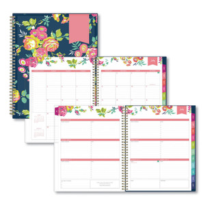Day Designer Peyton Create-Your-Own Cover Weekly/monthly Planner, Floral, 11 X 8.5, Navy, 12-Month (july-June): 2021-2022 - BLS107924