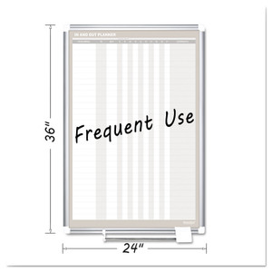 In-Out Magnetic Dry Erase Board, 24x36, Silver Frame - BVCGA02109830