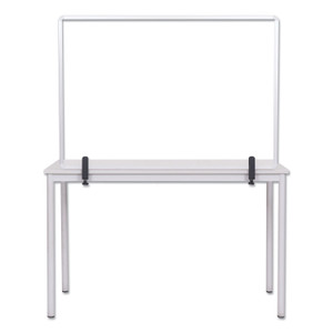 Protector Series Glass Aluminum Desktop Divider, 35.4 X 0.16 X 23.6, Clear - BVCGL07019101