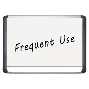 Lacquered Steel Magnetic Dry Erase Board, 36 X 48, Silver/black - BVCMVI050201