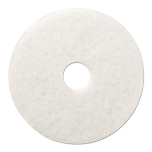 Polishing Floor Pads, 20" Diameter, White, 5/carton - BWK4020WHI