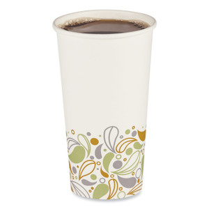 Convenience Pack Paper Hot Cups, 20 Oz, Deerfield Print, 9 Cups/sleeve, 15 Sleeves/carton - BWKDEER20HCUPOP