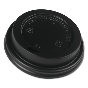 Hot Cup Lids, Fits 8 Oz Hot Cups, Black, 1,000/carton - BWKHOTBL8