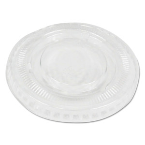 Souffle/portion Cup Lids, Fits 1 Oz Portion Cups, Clear, 2,500/carton - BWKPRTLID1