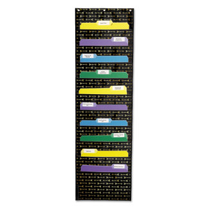 Storage Pocket Chart, 10 Pockets, 14 X 47, Black - CDP158042