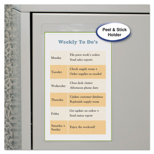 Self-Adhesive Shop Ticket Holders, Super Heavy, 25 Sheets, 5 X 8, 50/box - CLI70058