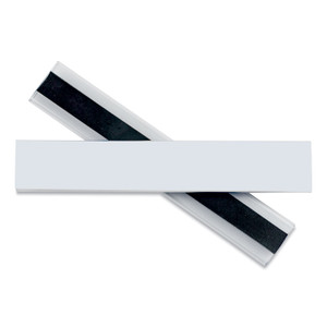 Clear Magnetic Label Holders, Side Load, 6 X 1, Clear, 10/pack - CLI87810