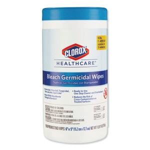 Bleach Germicidal Wipes, 6 X 5, Unscented, 150/canister - CLO30577