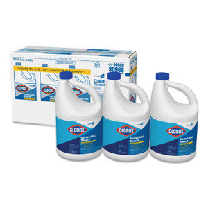 Concentrated Germicidal Bleach, Regular, 121 Oz Bottle, 3/carton - CLO30966CT