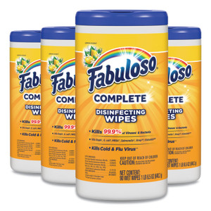 Multi Purpose Wipes, Lemon, 7 X 7, 90/canister, 4 Canisters/carton - CPC97298